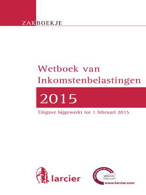 cover image of Zakboekje inkomstenbelastingen 2015